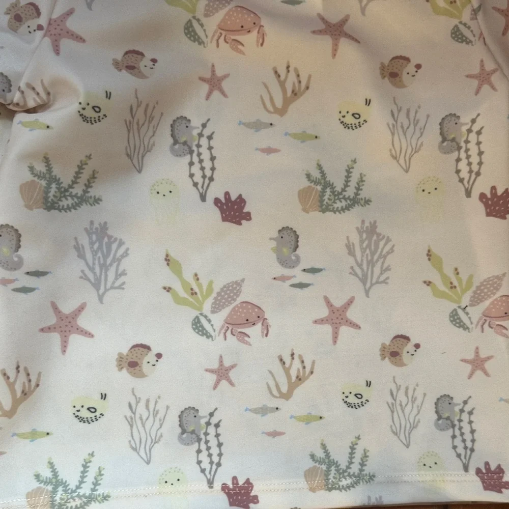 H&M Kids Swim Rashguard Set - Cream and Pink - Picture 3 of 4